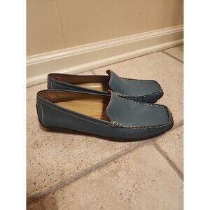Rockport Women's Teal Blue Leather Loafers Size 9.5